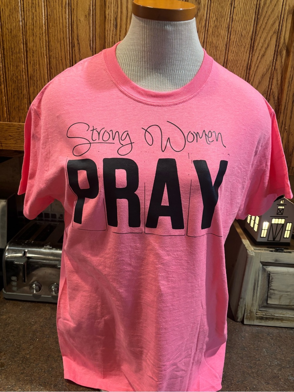 Gildan Pink "Strong Women PRAY" Short Sleeve Tee